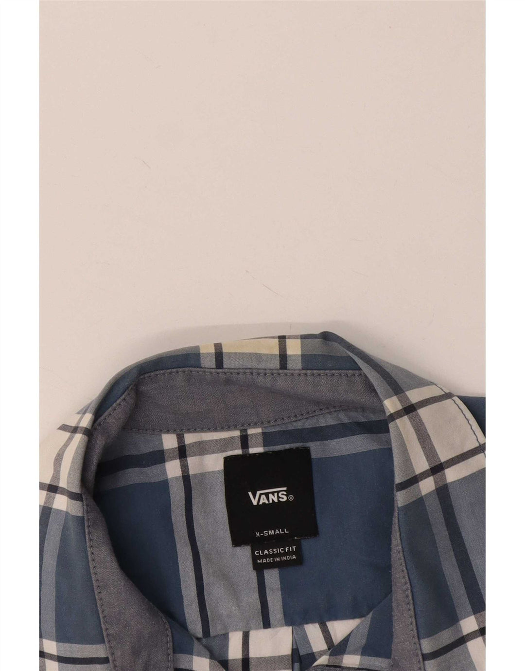 Мужская рубашка классического кроя с коротким рукавом Vans XS синяя клетка