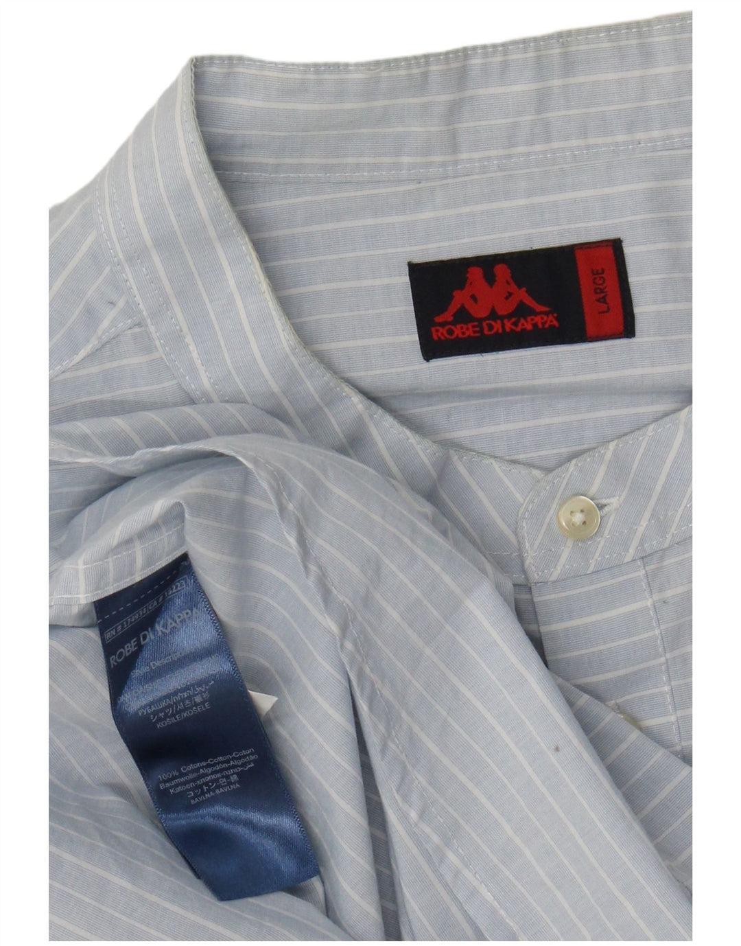 Мужская пуловерная рубашка Kappa, большая синяя хлопковая полоска