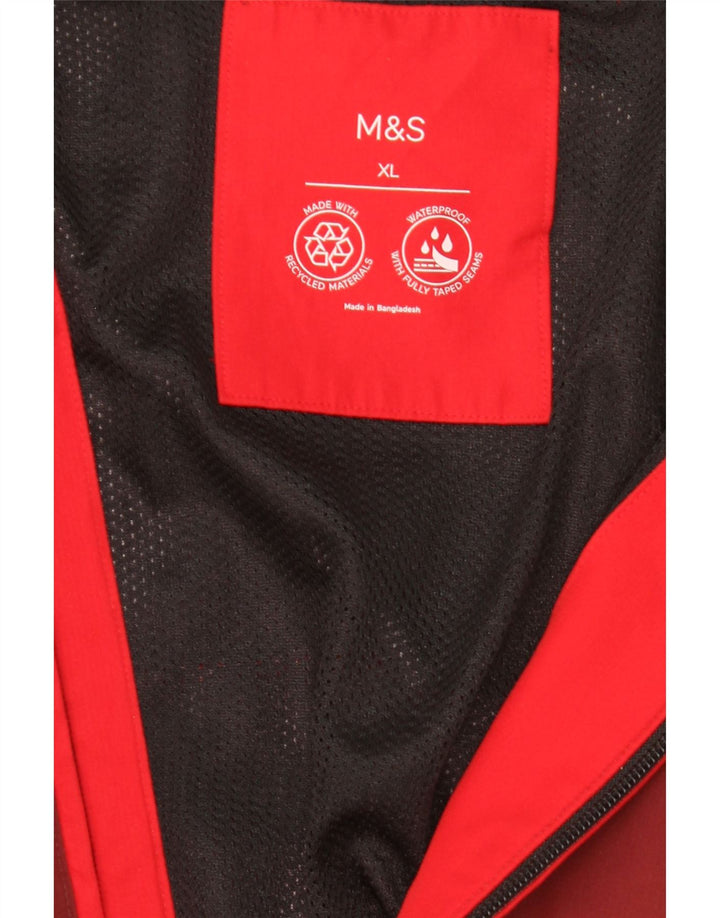 Мужская дождевик с капюшоном Marks & Spencer UK 42 XL Красный