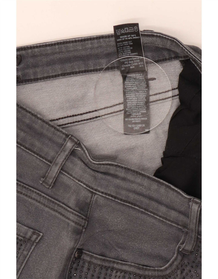 Женские прямые джинсы Marks & Spencer UK 12 Medium W30 L29 Серые хлопковые