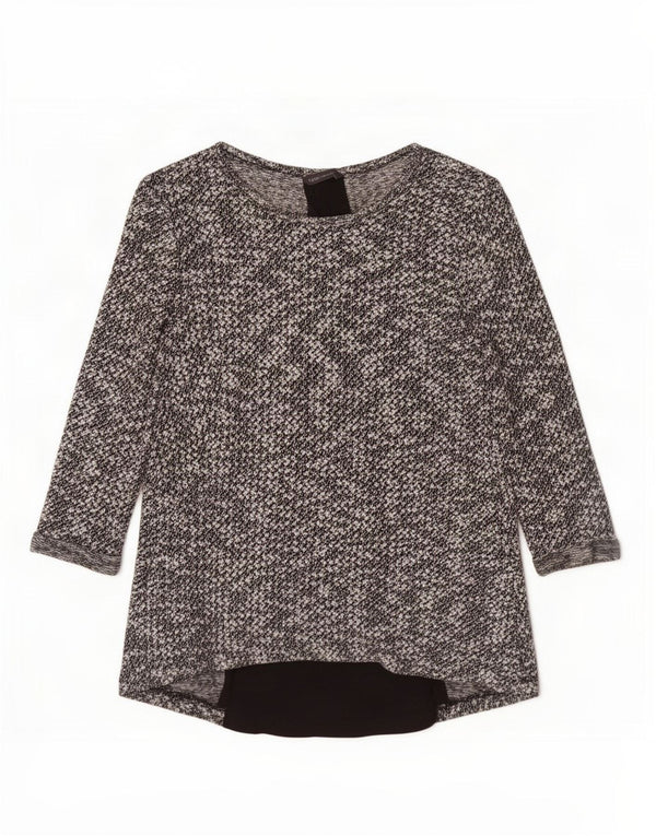 Женская блузка с рукавом 3/4 Marks & Spencer, Великобритания, 8, маленькая, черная в крапинку