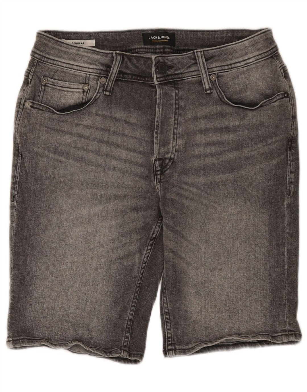 Мужские джинсовые шорты Jack & Jones Regular, маленькие, серые, хлопок, W29