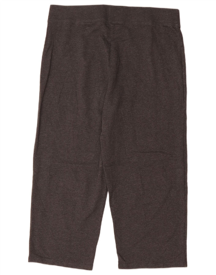 Женские леггинсы-капри MARKS & SPENCER UK 14, большие серые, хлопковые