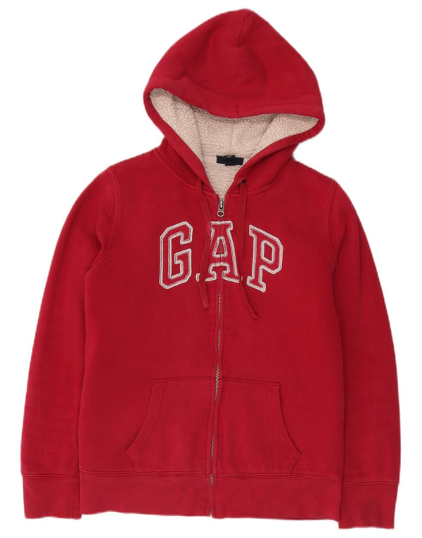 Женский джемпер с капюшоном Gap UK 10, маленький красный, хлопковый