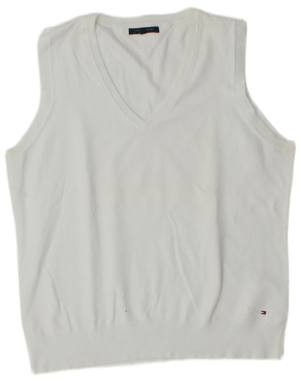 TOMMY HILFIGER Женская майка без рукавов UK 18 XL Белый хлопок