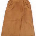 Винтажная женская замшевая юбка с запахом IT 42 Medium W27 Бежевая кожа