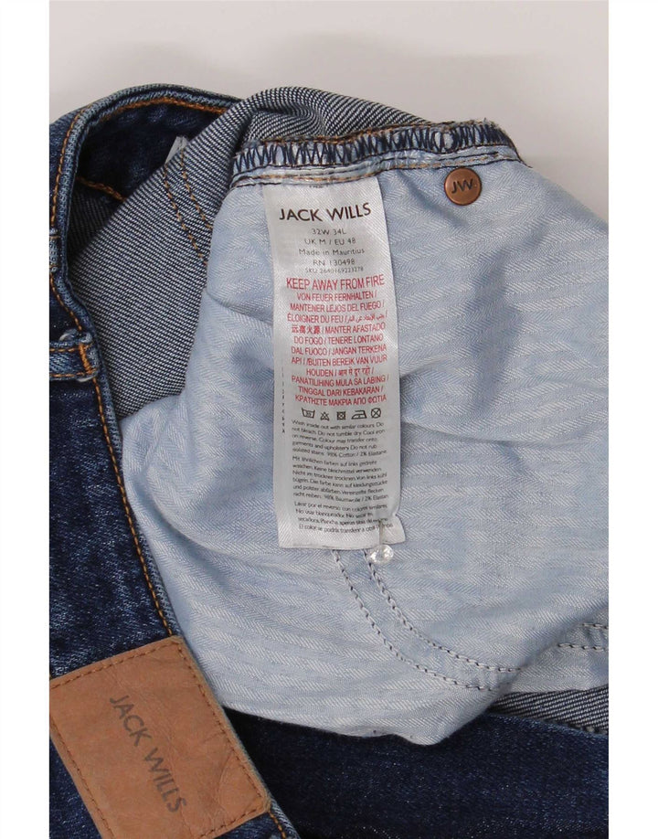 Мужские узкие джинсы Jack Wills W32 L30 синие, хлопок