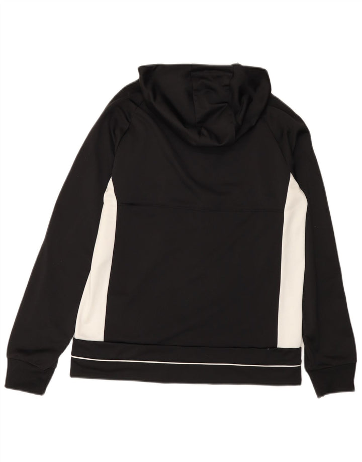 Свитер с капюшоном на молнии для мальчиков ADIDAS 13–14 лет, черный полиэстер с цветными блоками