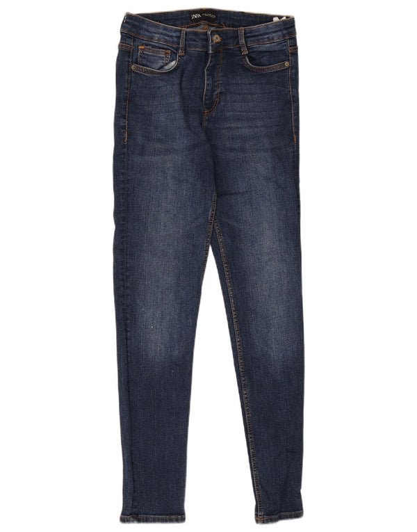Женские джинсы скинни Zara EU 38, маленькие W28 L27, синие, хлопок