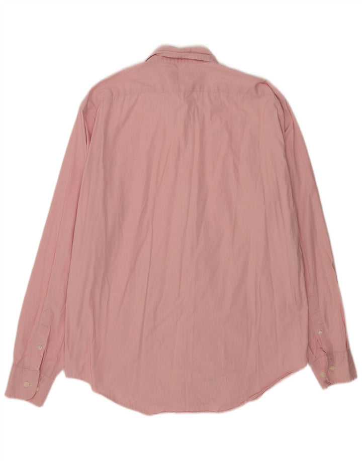 Мужская рубашка Massimo Dutti, размер 44 XL, розовая, хлопок