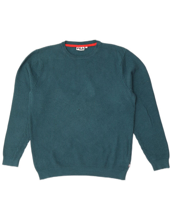 Мужской джемпер с круглым вырезом Fila XL, синий хлопок