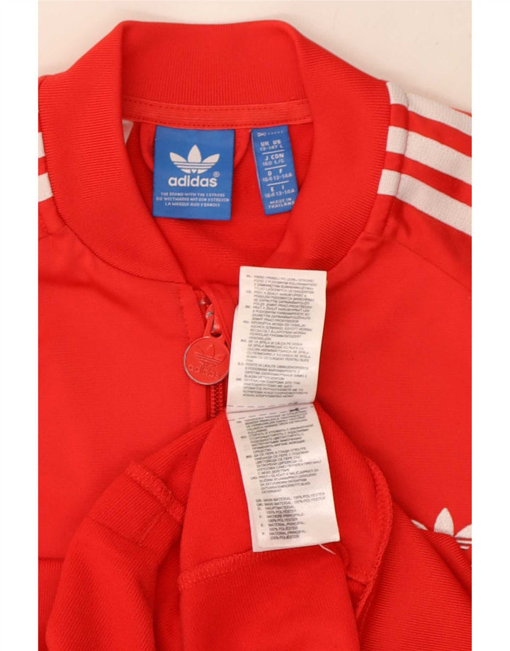 Спортивный костюм Adidas для мальчиков, верхняя куртка 13-14 лет, красный полиэстер