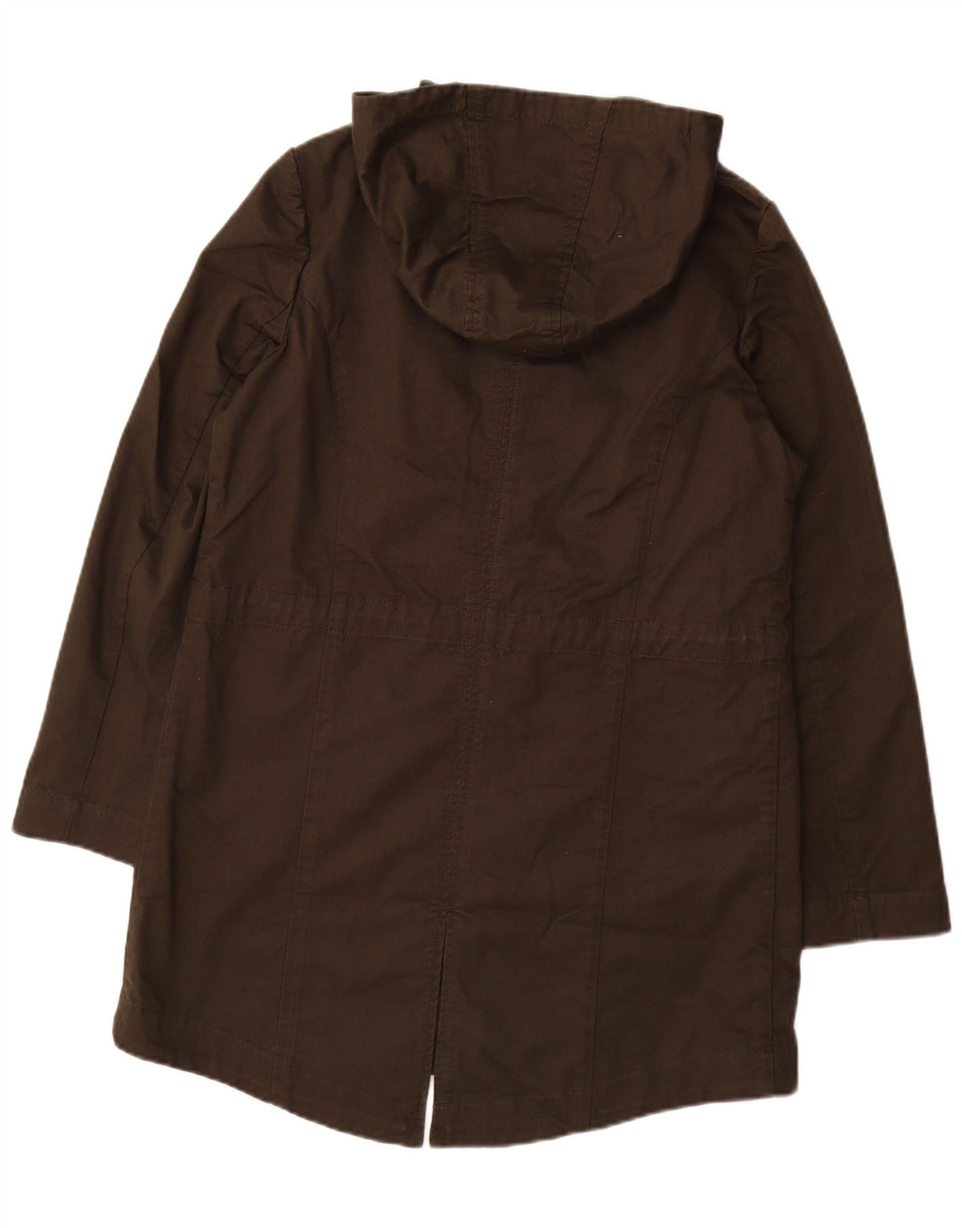 LAURA ASHLEY Женская парка с капюшоном UK 14, большой хлопок цвета хаки