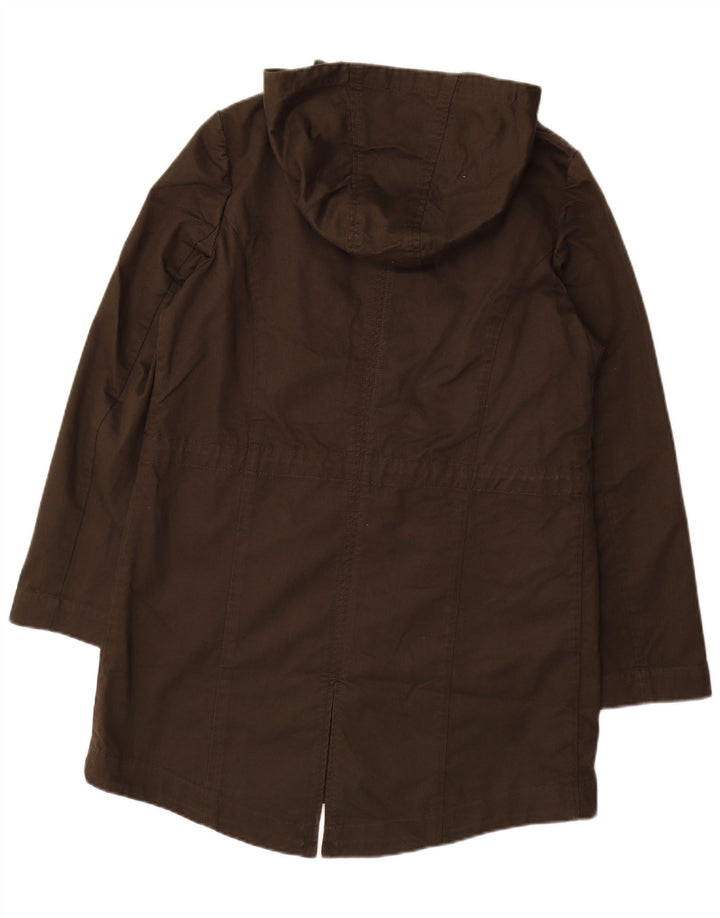 LAURA ASHLEY Женская парка с капюшоном UK 14, большой хлопок цвета хаки