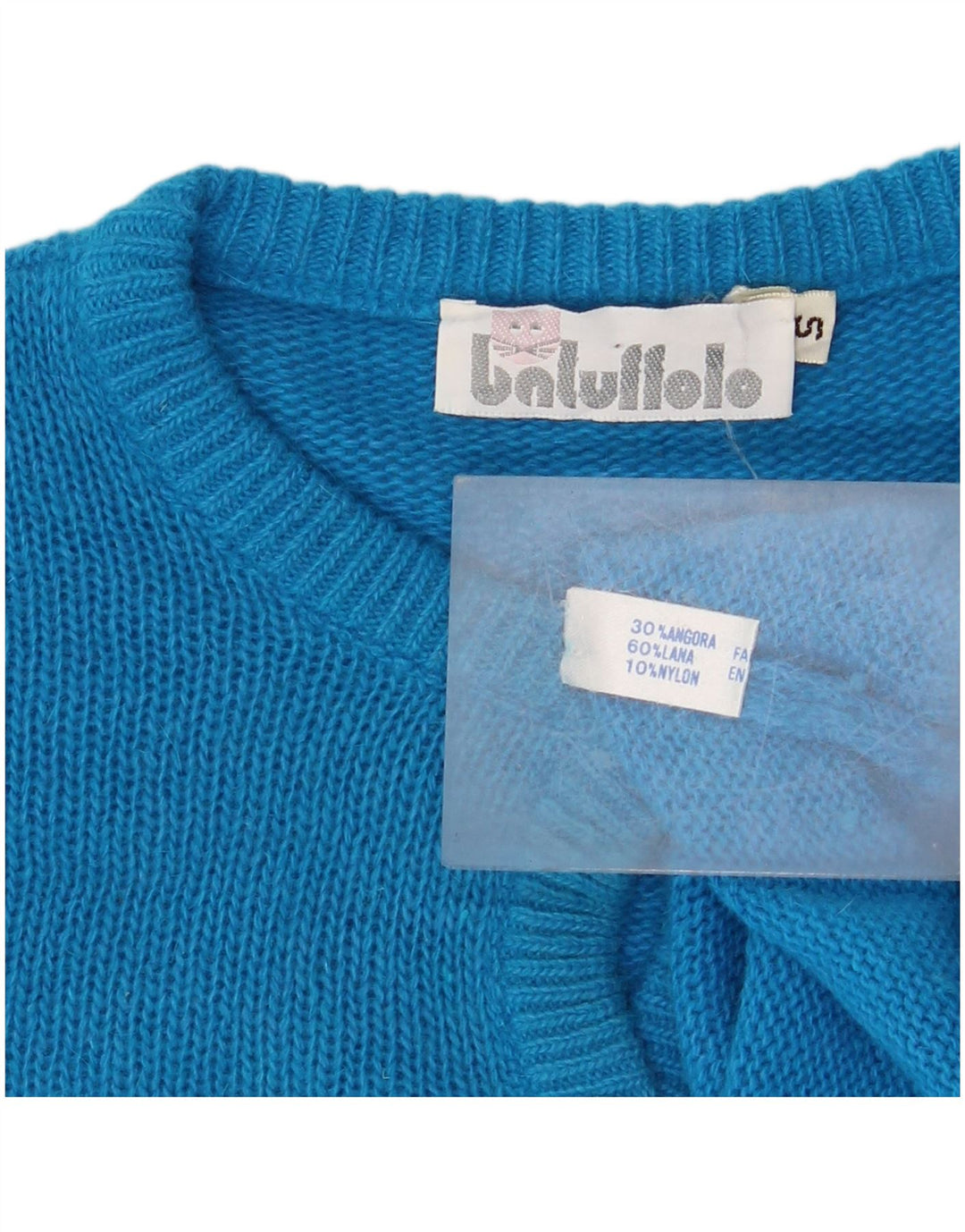 Женский укороченный кардиган оверсайз Batuffolo UK 10, маленький синий ангора