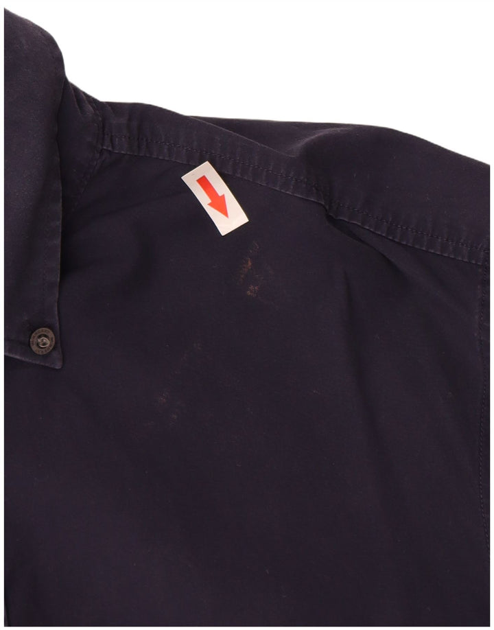 Мужская рубашка Burberry BRIT среднего размера, темно-синяя, хлопковая