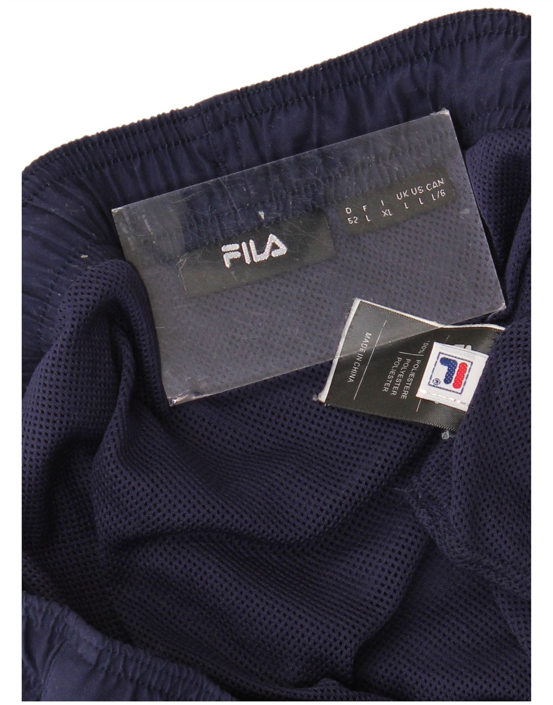 Мужские спортивные шорты FILA с графическим рисунком, большие темно-синие, полиэстер