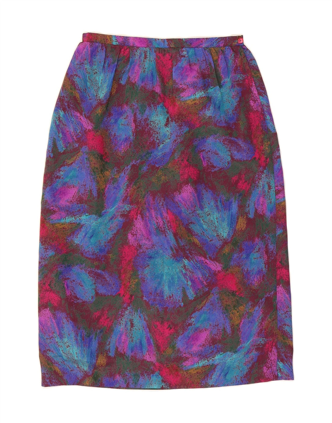 VINTAGE Womens Abstract Pattern Midi Skirt W28 Medium  Multicoloured Vintage Vintage and Second-Hand Vintage from Messina Hembry 