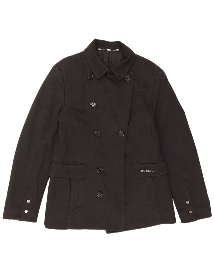 Bikkembergs Женский двубортный пиджак IT 50 XL Черный Хлопок