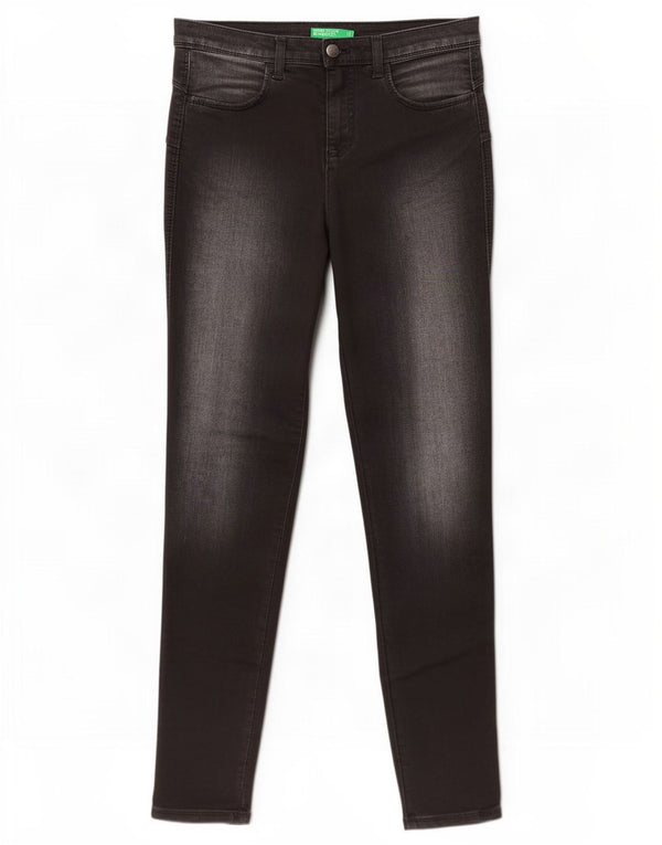 Женские джинсы скинни Benetton W31 L30, черный хлопок
