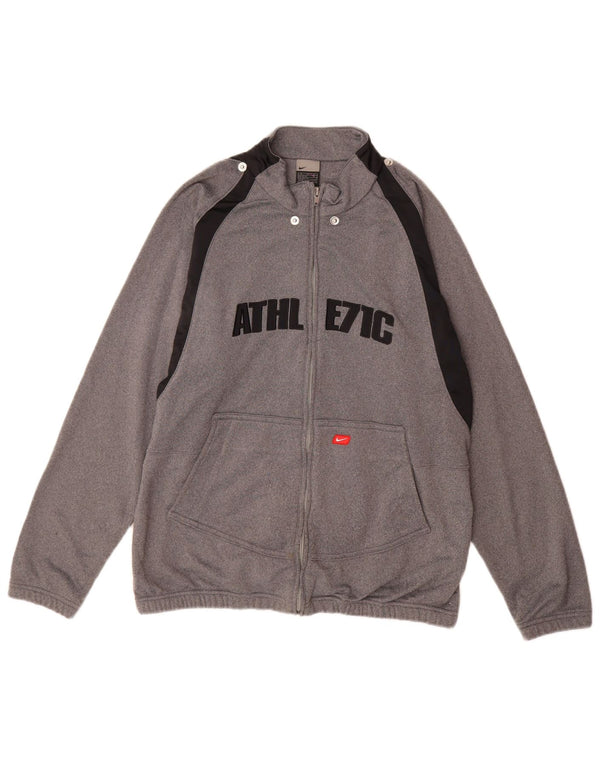 Спортивный костюм NIKE для мальчиков с графическим рисунком, куртка 13–14 лет, серый цвет с блоками размера XL