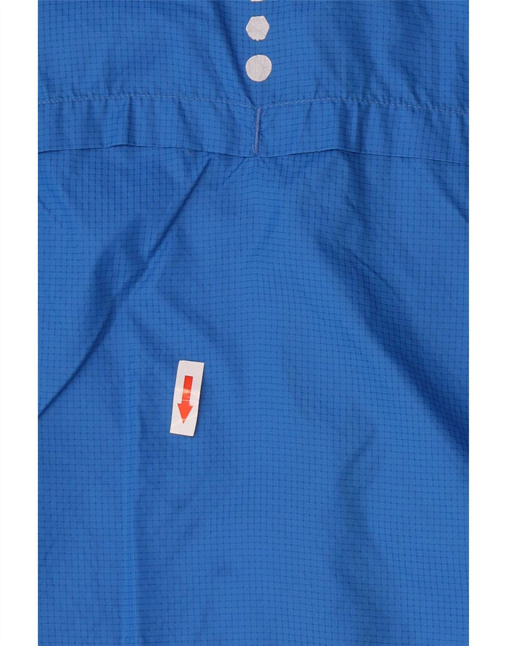 Мужская дождевик с капюшоном Puma UK 42 XL, синяя клетка в клетку, нейлон