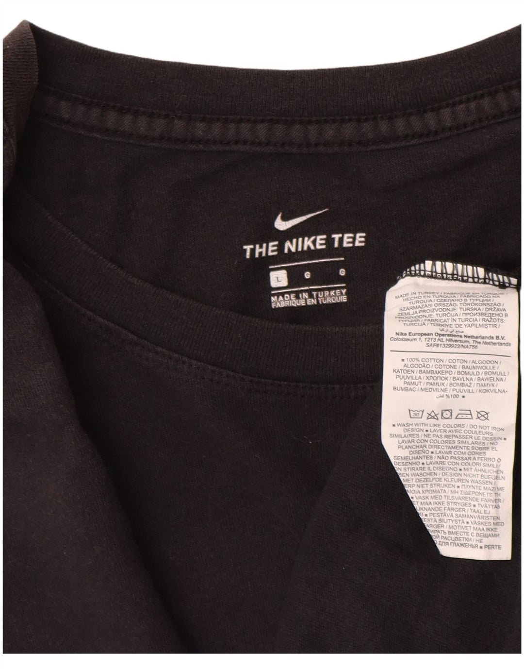 Мужская футболка с рисунком Nike, большой черный хлопок