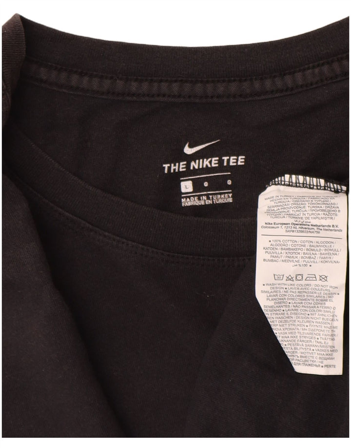 Мужская футболка с рисунком Nike, большой черный хлопок