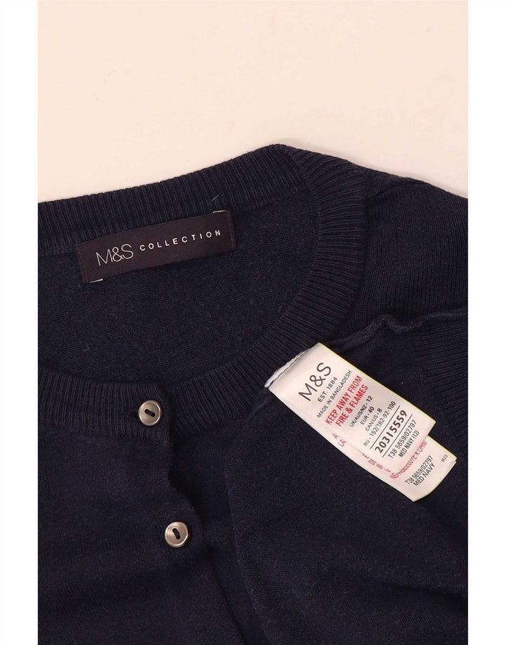 Женский кардиган Marks & Spencer UK 12, средний темно-синий, вискоза