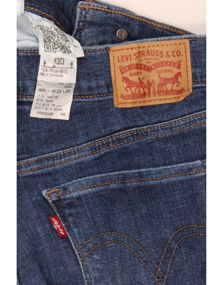 Женские классические прямые джинсы Levi's US 6, средние W28 L30, синие, хлопок