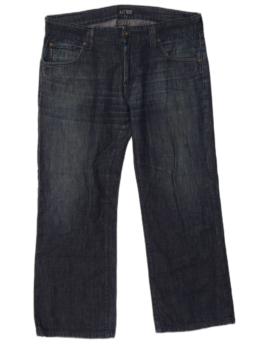 Женские прямые джинсы Armani W36 L26 темно-синие, хлопок