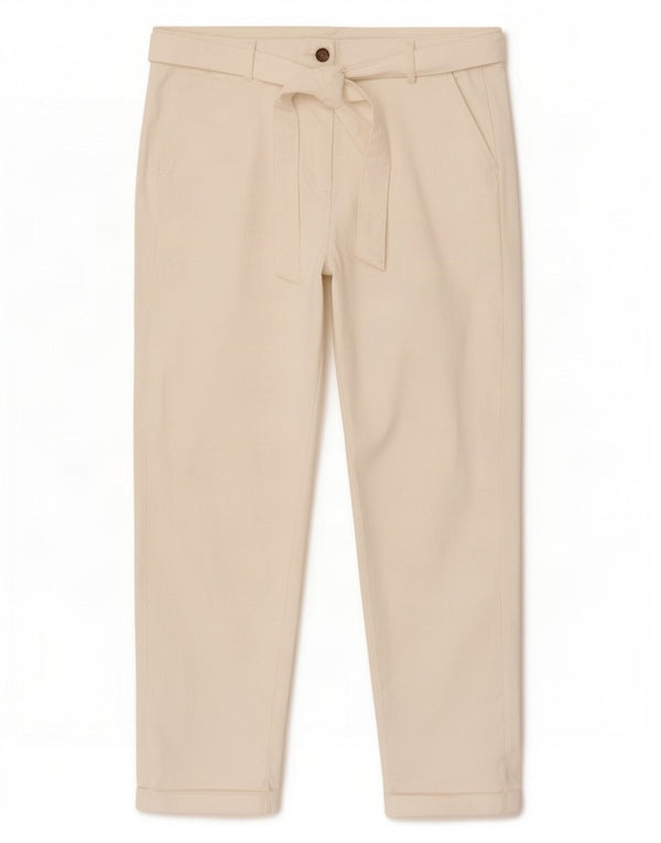 Crew Clothing Женские повседневные зауженные брюки UK 14, большие W32 L29, белые