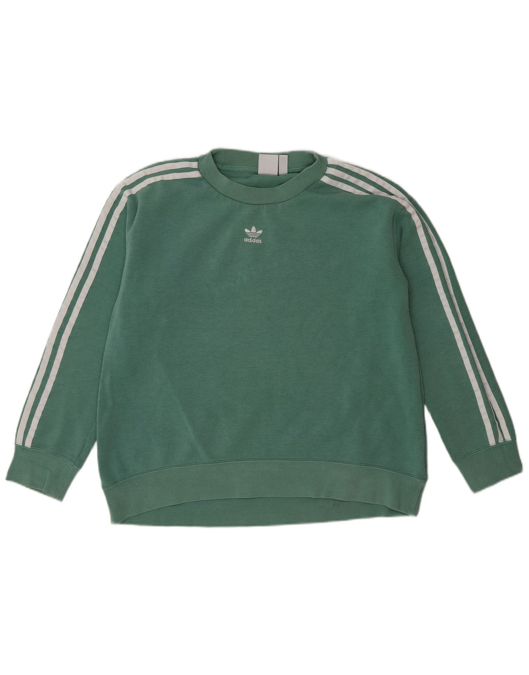 Женский свитер оверсайз Adidas UK 8, маленький зеленый хлопок
