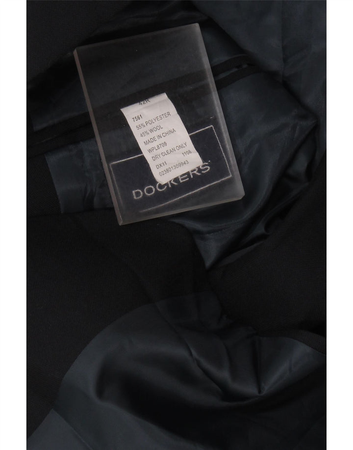 Мужской пиджак DOCKERS с 2 пуговицами UK 42 XL, черный полиэстер