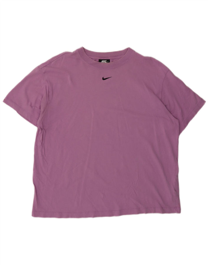 Женская футболка Oversized Top UK 14, средний фиолетовый хлопок, Nike