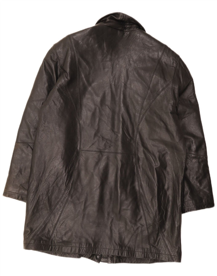 Женское кожаное пальто оверсайз Rino & Pelle IT 44 Medium Black