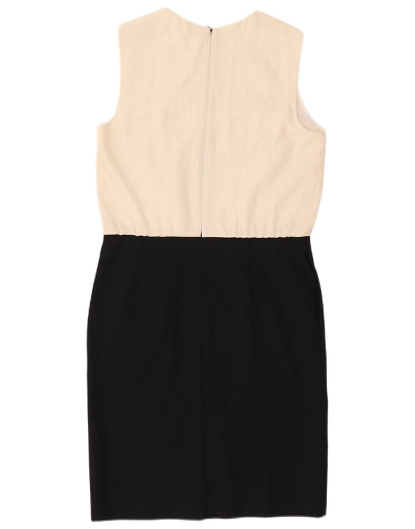 Женское платье-футляр без рукавов HUGO BOSS UK 10, маленькое темно-синее с цветными блоками