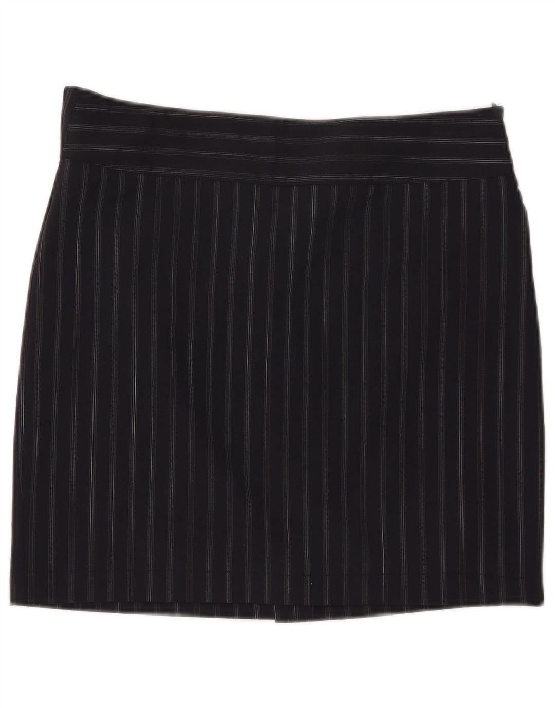 Женская мини-юбка Marella UK 12 Medium W32 Темно-синяя в тонкую полоску из полиэстера