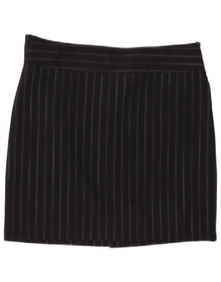 Женская мини-юбка Marella UK 12 Medium W32 Темно-синяя в тонкую полоску из полиэстера