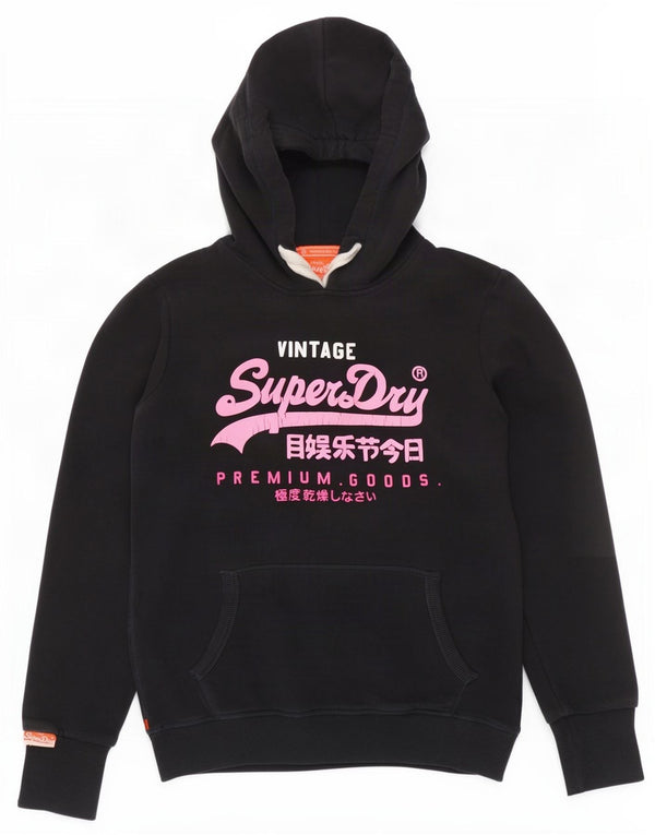 Женский джемпер с капюшоном Superdry UK 14, средний темно-синий, хлопок