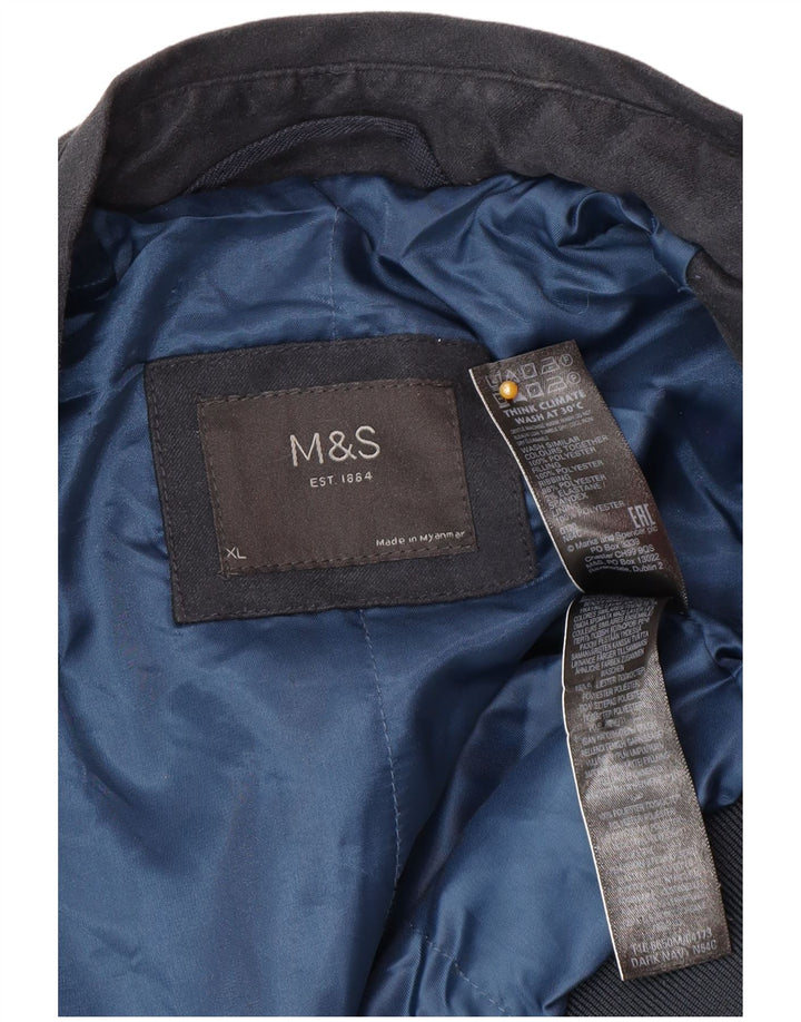 Мужская куртка-бомбер Marks & Spencer UK 42 XL, темно-синий полиэстер