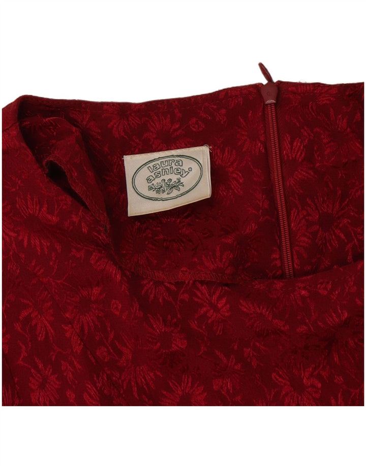 Женское платье макси Laura Ashley UK 12, средний красный с цветочным принтом