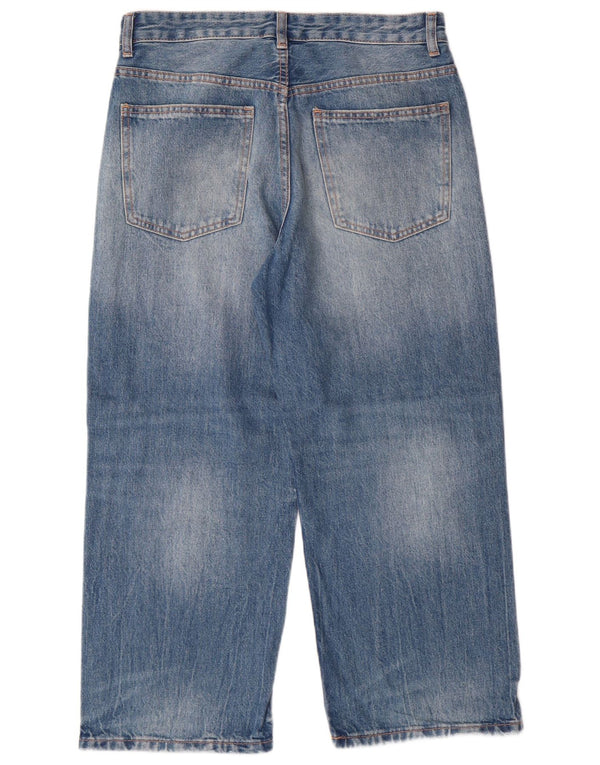 Женские укороченные джинсы Zara с высокой талией EU 36 XS W26 L24 Синие, хлопок