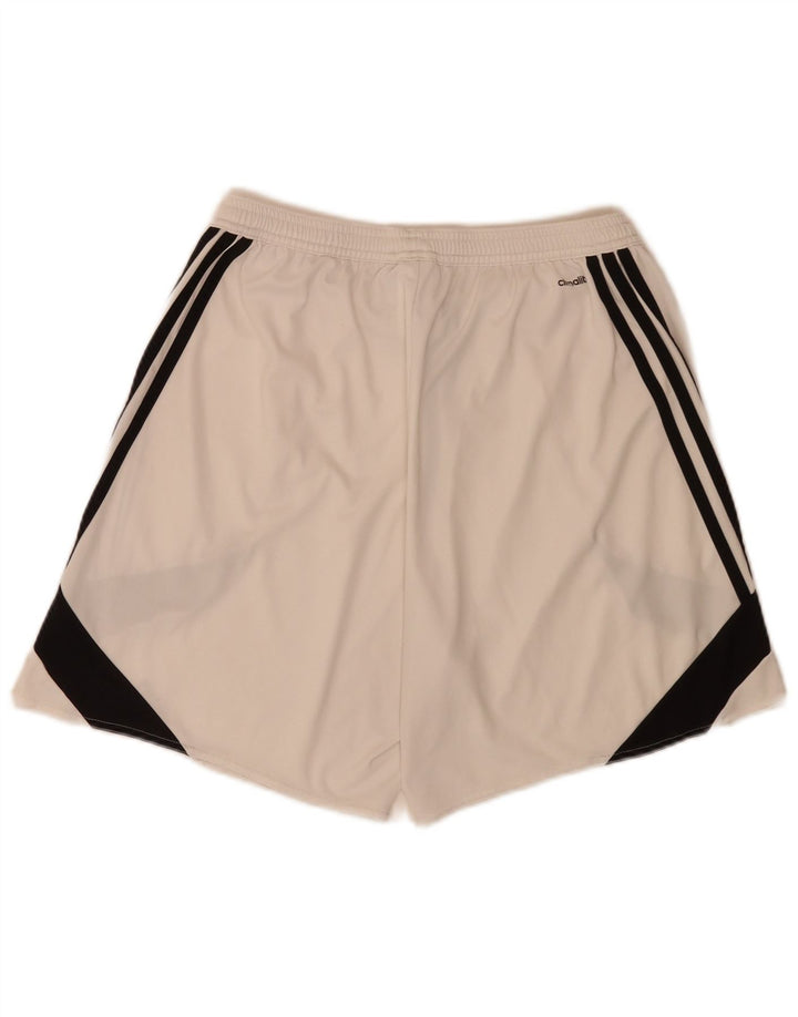 Мужские спортивные шорты Adidas Climalite, большие белые полиэстер с цветными блоками