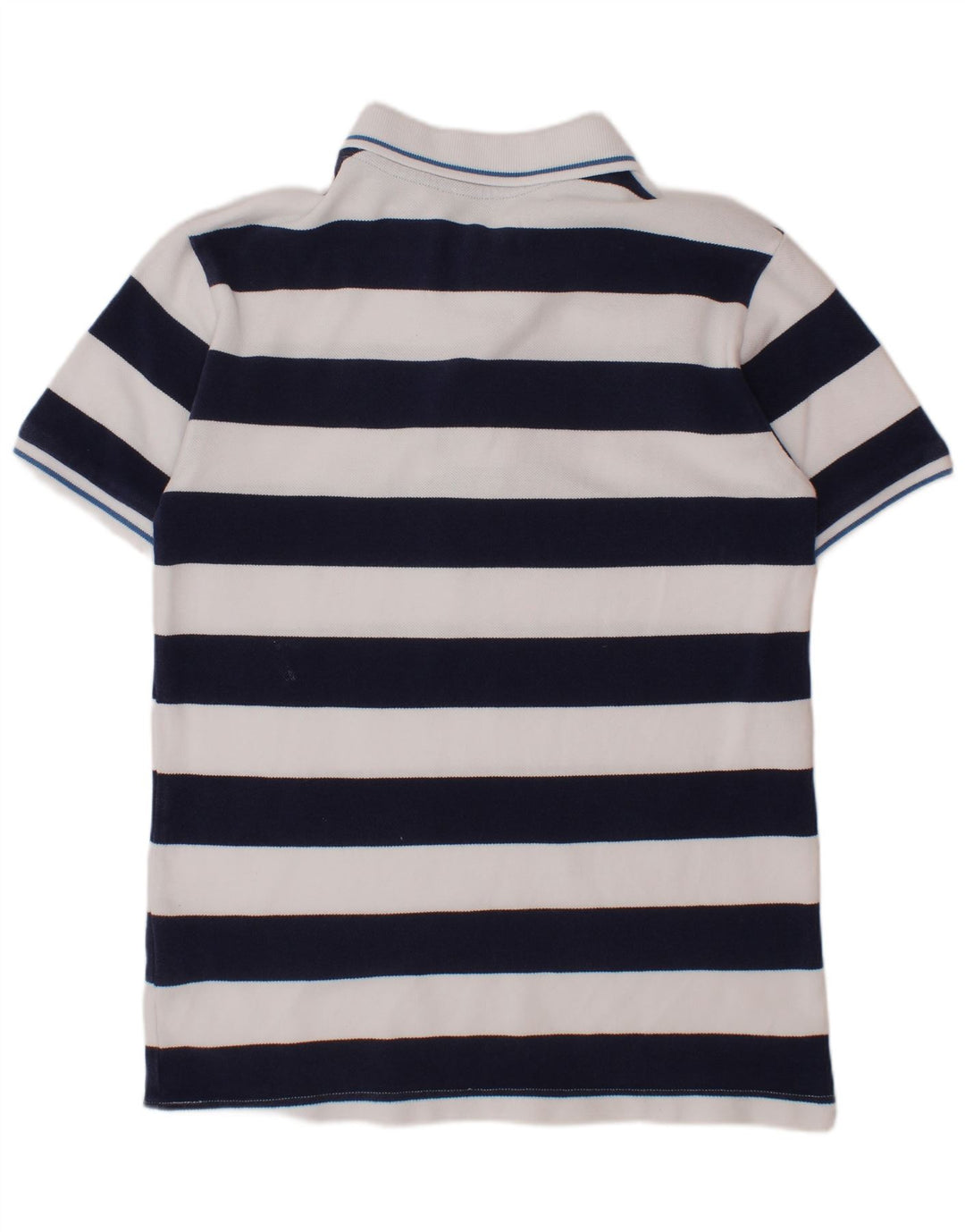 Рубашка-поло BENETTON для мальчиков 10–11 лет, XL, темно-синяя полоска, хлопок