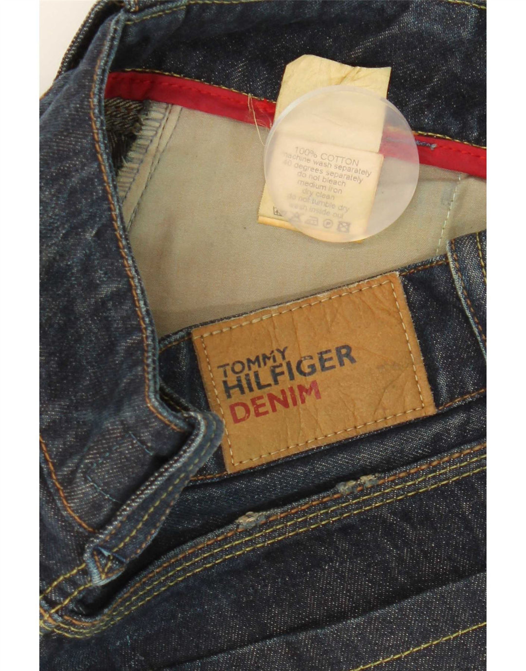 Женские прямые джинсы Tommy Hilfiger W27 L34 синие, хлопок