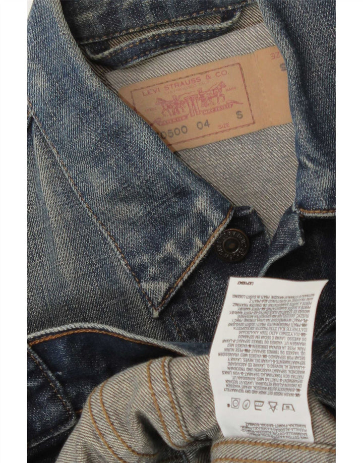 Мужская джинсовая куртка Levi's UK 36, маленькая, темно-синяя, хлопок