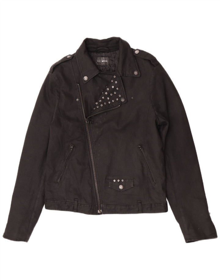 Мужская джинсовая байкерская куртка Gas IT 50, большая черная, хлопок