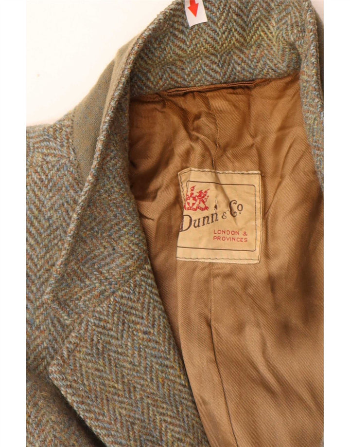Мужские кроссовки Dunn &Co Harris Tweed UK 40, большие коричневые, классические, с узором «елочка» из шерсти