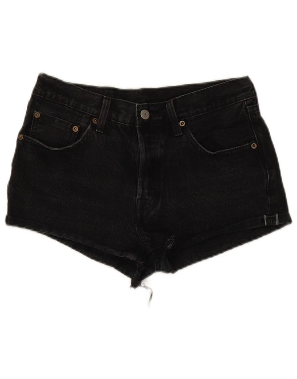 Женские джинсовые шорты Levi's 501 W27, маленькие черные, хлопковые